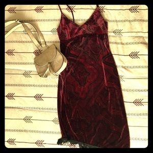 Boho chic velvet dress